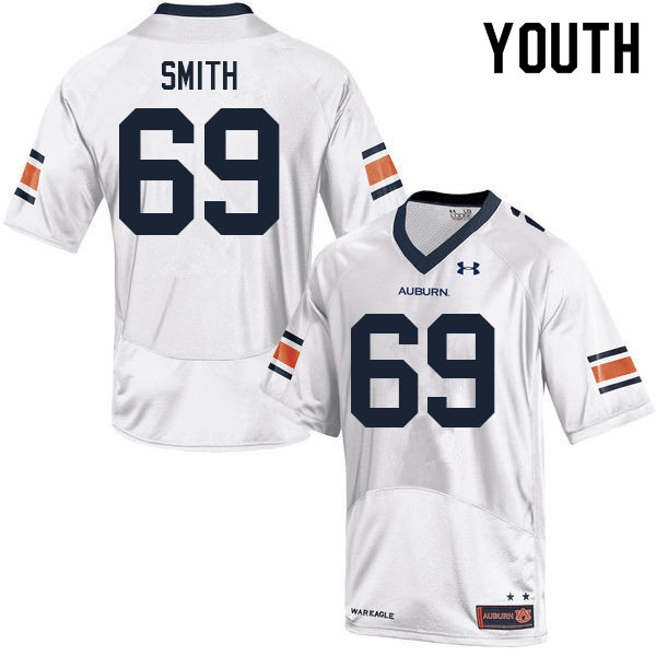 Youth #69 Colby Smith Auburn Tigers College Football Jerseys Sale-White - Click Image to Close